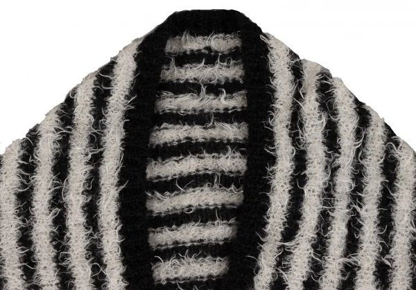 sunaokuwahara Mohair Blend Stripe Cape Cardigan K-131724_003