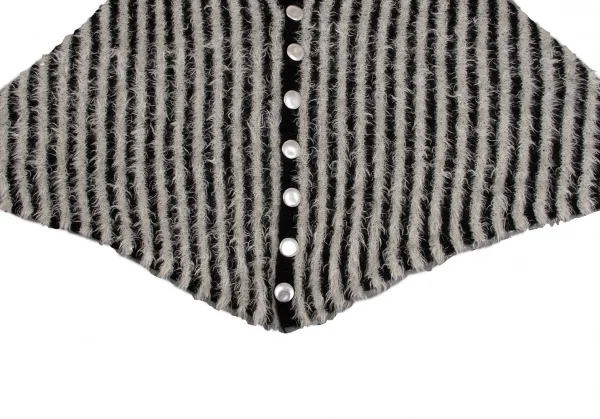 sunaokuwahara Mohair Blend Stripe Cape Cardigan K-131724_004