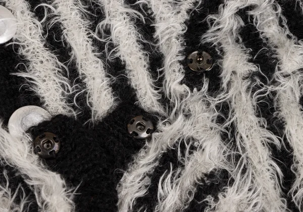 sunaokuwahara Mohair Blend Stripe Cape Cardigan K-131724_006