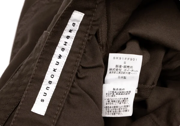 スナオクワハラsunao kuwahara 製品染めコットンショートパンツ カーキS K-131726_011