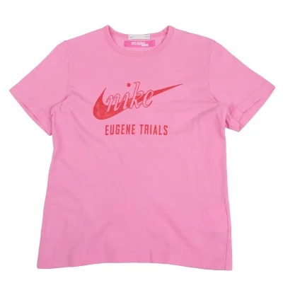 JUNYA WATANABE MAN PINK COME des GARCONS NIKE Logo T Shirt