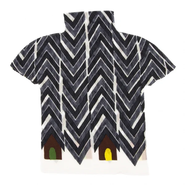 ISSEY MIYAKE me House Printed Stretch Pleats T Shirt K-131814_002