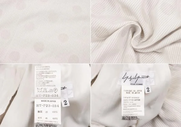 Yohji Yamamoto POUR HOMME Lining Linen Cotton Foil Dot Stripe Pants K-131919_018