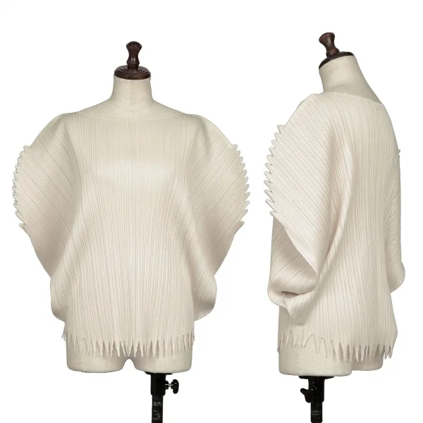 PLEATS PLEASE Circle Silhouette Top Beige 3 K-131934_001