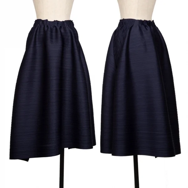 PLEATS PLEASE A-line Skirt Navy 3 K-131944_001