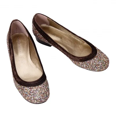 TSUMORI CHISATO WALK Velor Piping Glitter Pumps