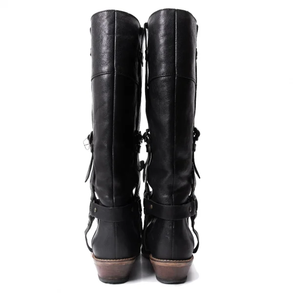 sunaokuwahara Ring Belt Leather Long Boots K-131995_010