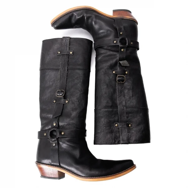 sunaokuwahara Ring Belt Leather Long Boots K-131995_002