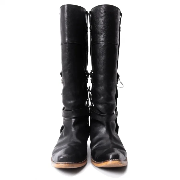 sunaokuwahara Ring Belt Leather Long Boots K-131995_003
