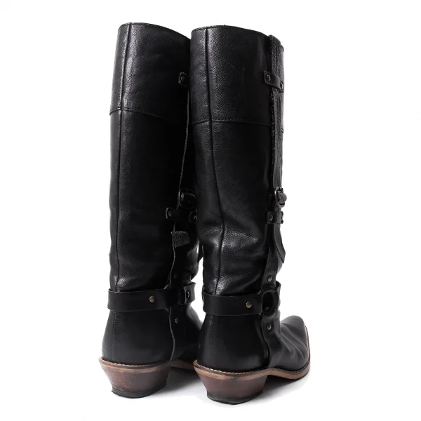 sunaokuwahara Ring Belt Leather Long Boots K-131995_009