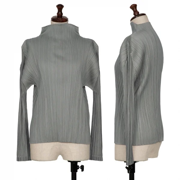 PLEATS PLEASE Turtle Neck T Shirt Grey 3 K-132088_001
