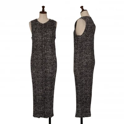 PLEATS PLEASE Mottled Print Sleeveless Dress