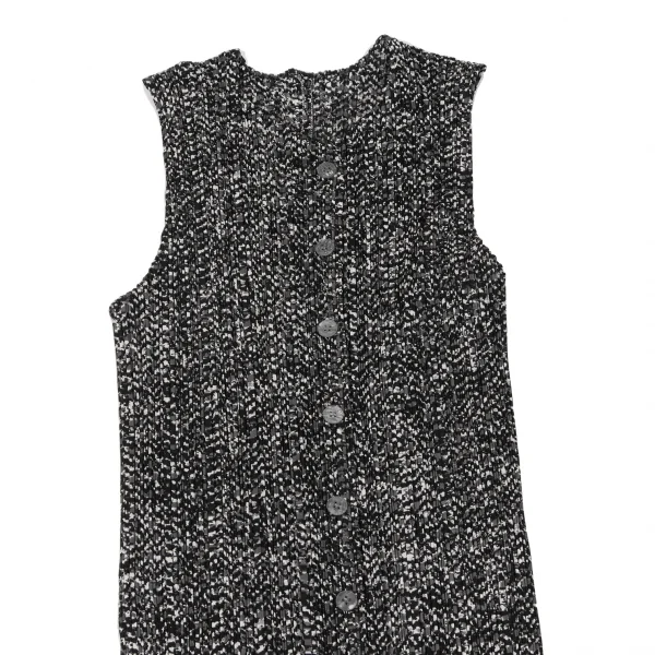 PLEATS PLEASE Mottled Print Sleeveless Dress K-132113_003