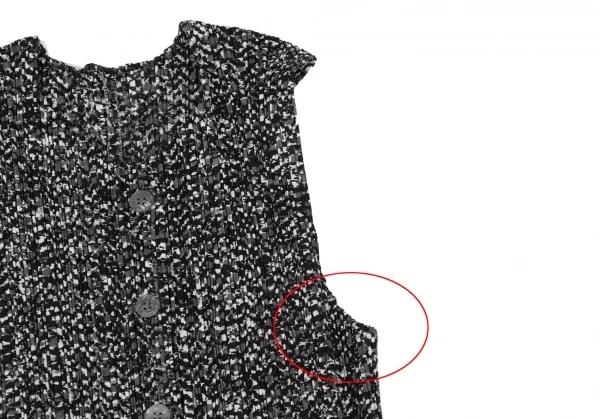 PLEATS PLEASE Mottled Print Sleeveless Dress K-132113_007