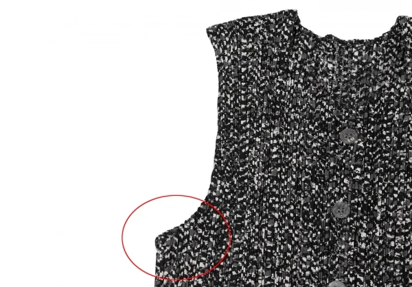 PLEATS PLEASE Mottled Print Sleeveless Dress K-132113_009