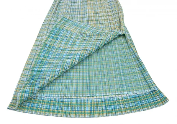 PLEATS PLEASE Check Printed Short Sleeves Shirt & Skirt K-132130_016