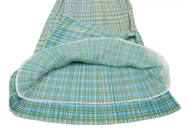 PLEATS PLEASE Check Printed Short Sleeves Shirt & Skirt K-132130_017