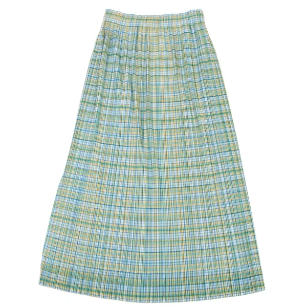 PLEATS PLEASE Check Printed Short Sleeves Shirt & Skirt K-132130_018