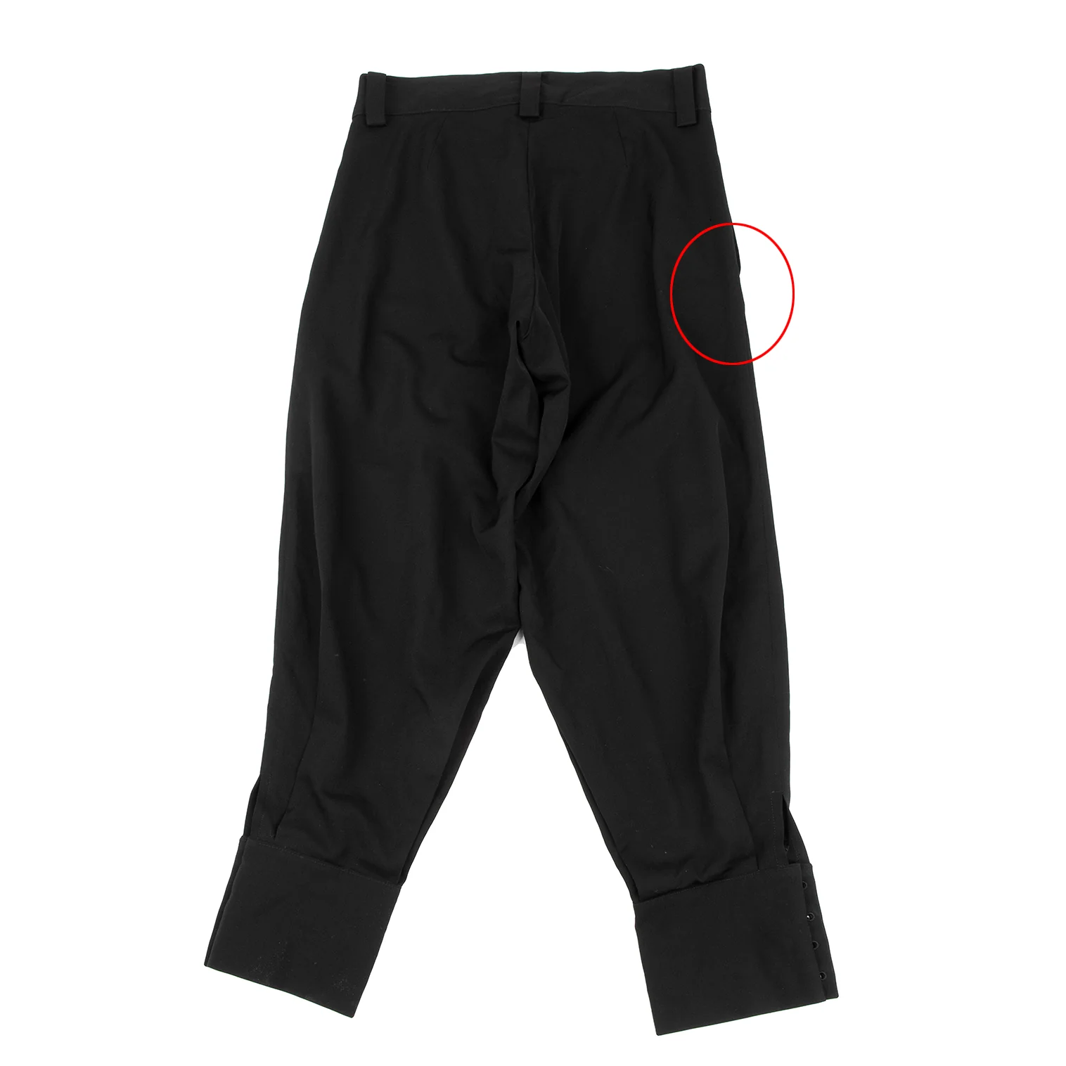 【サイズ交換ＯＫ】 リミフゥLIMI feu DC | 黒S ウールギャバ裾ボタンデザインパンツ パンツ