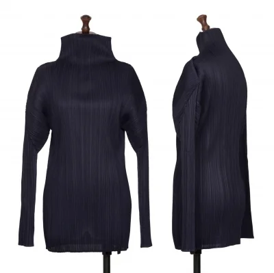 PLEATS PLEASE Pleated Turtle Neck T Shirt