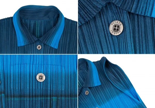 PLEATS PLEASE Denim Print Gradation Sleeveless Shirt & Skirt K-132164_005