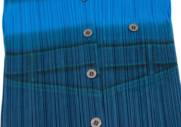 PLEATS PLEASE Denim Print Gradation Sleeveless Shirt & Skirt K-132164_007