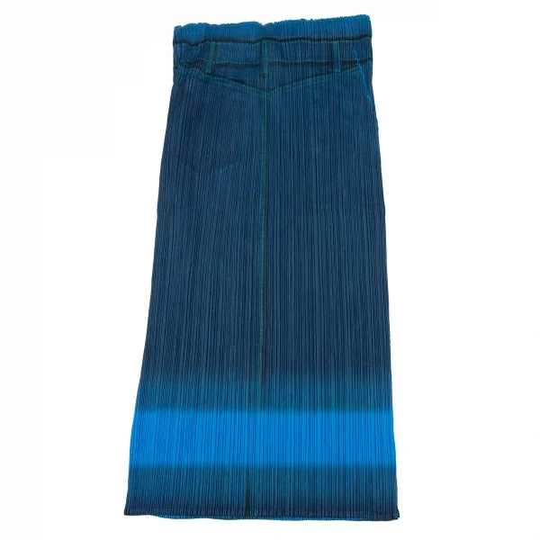 PLEATS PLEASE Denim Print Gradation Sleeveless Shirt & Skirt K-132164_012