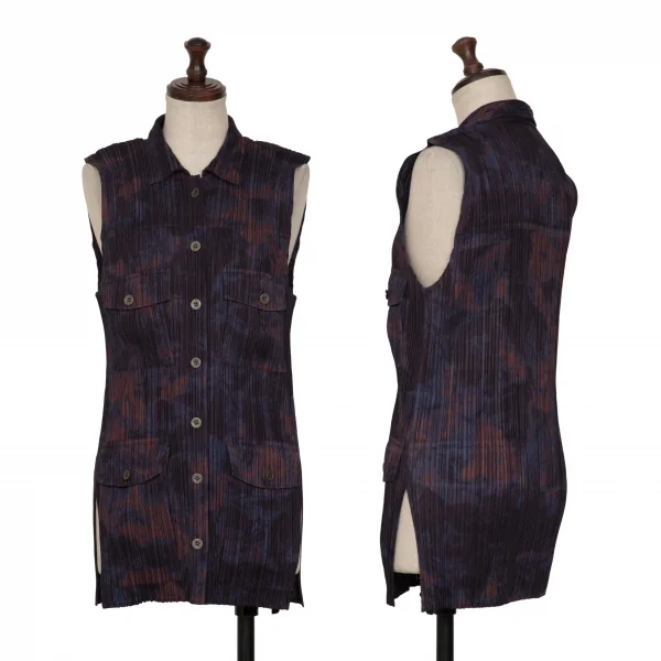 PLEATS PLEASE Pocket Design Sleeveless Shirt & Skirt K-132167_002