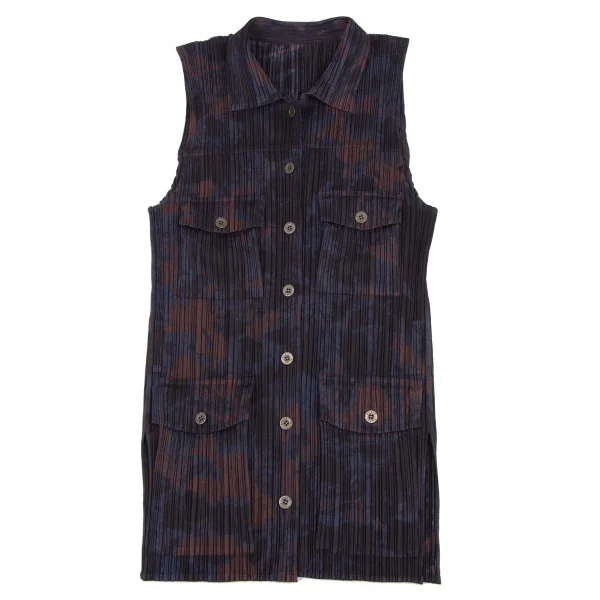 PLEATS PLEASE Pocket Design Sleeveless Shirt & Skirt K-132167_003