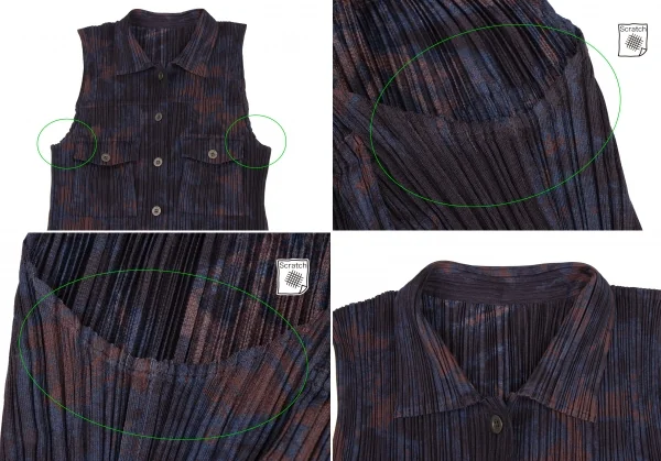PLEATS PLEASE Pocket Design Sleeveless Shirt & Skirt K-132167_004