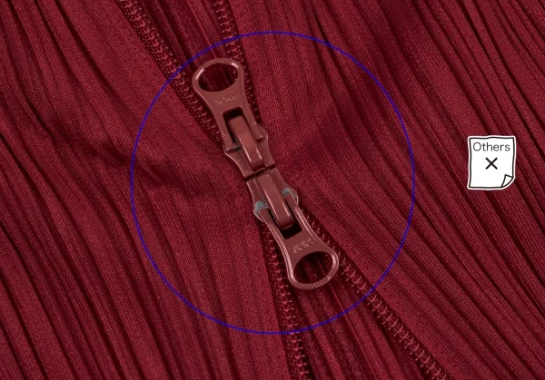 プリーツプリーズPLEATS PLEASE ダブルジッププリーツスカート 赤1 K-132223_009