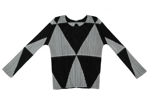 PLEATS PLEASE Geometric Switching T Shirt & Skirt K-132227_003