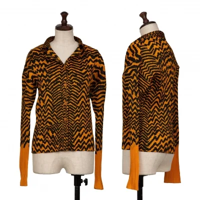 PLEATS PLEASE Stripe Printed Long Sleeve Shirt
