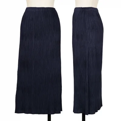 PLEATS PLEASE Crepe Pleated Long Skirt