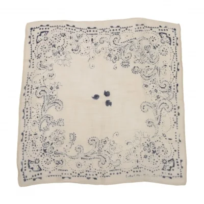 45R Indigo Dyeing Paisley Handkerchief