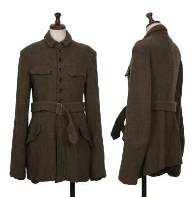 COMME des GARCONS Fulling Wool Belted Jacket