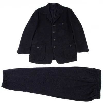 ISSEY MIYAKE MEN Wool Poly Knit Jacket & Pants