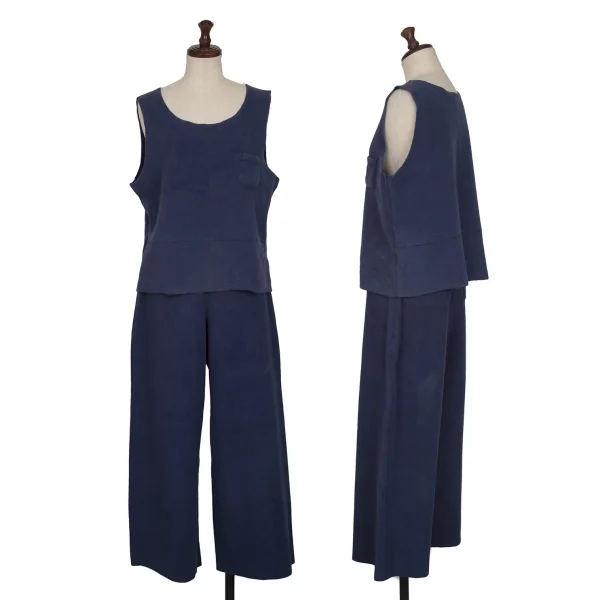 Plantation Pile Tank Top & Wide Pants Blue M K-132340_001