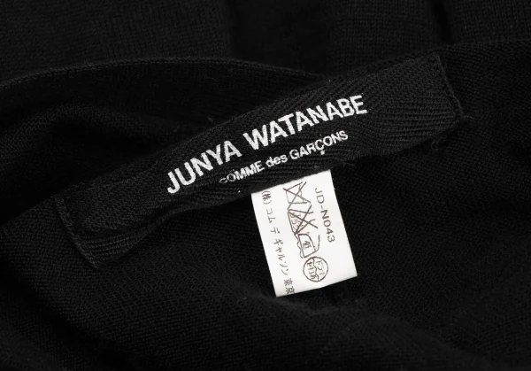 ジュンヤワタナベ コムデギャルソンJUNYA WATANABE COMME des GARCONS ウールフロントギャザーニットカーディガン 黒M位 K-132355_014