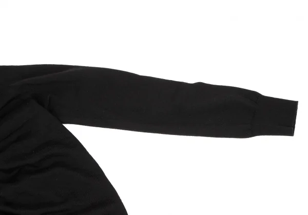 ジュンヤワタナベ コムデギャルソンJUNYA WATANABE COMME des GARCONS ウールフロントギャザーニットカーディガン 黒M位 K-132355_006