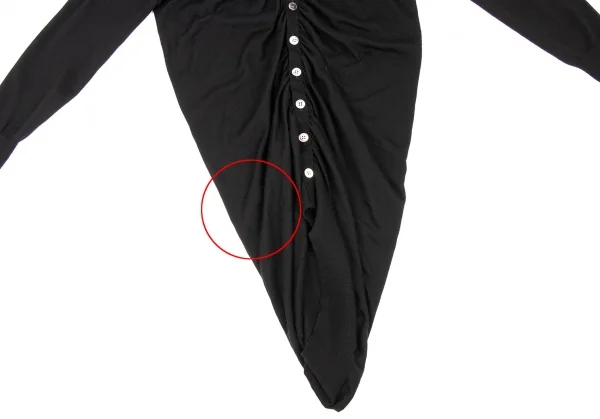 ジュンヤワタナベ コムデギャルソンJUNYA WATANABE COMME des GARCONS ウールフロントギャザーニットカーディガン 黒M位 K-132355_008