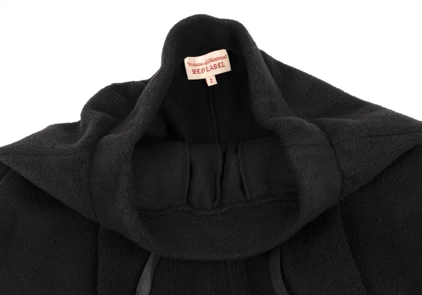ヴィヴィアンウエストウッド レッドレーベルVivienne Westwood Red Label リボンオーブ刺繍フリースパンツ 黒2 K-132397_007