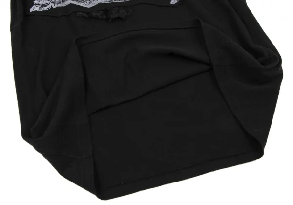 スナオクワハラsunao kuwahara 製品洗いピッグパール装飾Tシャツ 黒M K-132419_008