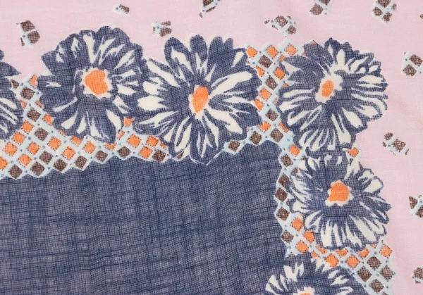 45rpm 45R 染め花柄ハンカチ ピンク紺 K-132448_002