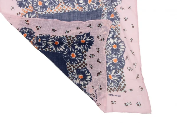 45rpm 45R 染め花柄ハンカチ ピンク紺 K-132448_003