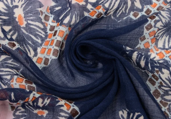 45rpm 45R 染め花柄ハンカチ ピンク紺 K-132448_004