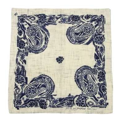 45R Indigo Dyed Handkerchief
