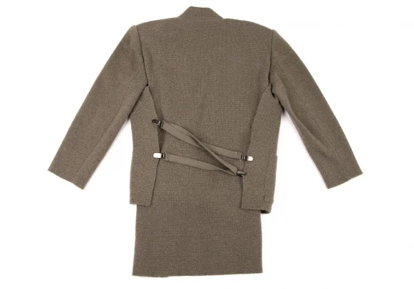 ISSEY MIYAKE Faux Collar Knit Jacket & Skirt K-132457_009