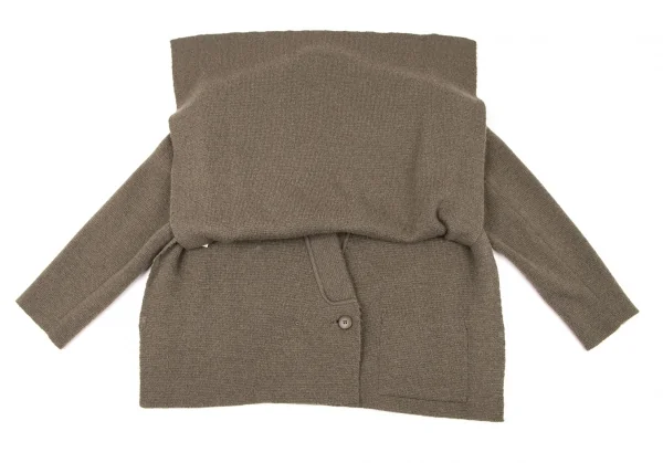 ISSEY MIYAKE Faux Collar Knit Jacket & Skirt K-132457_011