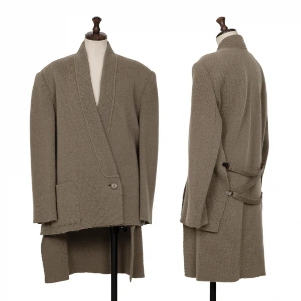 ISSEY MIYAKE Faux Collar Knit Jacket & Skirt K-132457_002